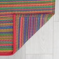 thumbnail image 7 of 5x7 Waterproof, Reversible Plastic Straw Outdoor Rugs for Patios | Also for Camping, RV, Deck, Porch, Balcony, Camp, Patio | Red, Stripe | Size: 5' x 6'11'', 7 of 7