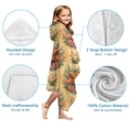 thumbnail image 7 of Yellow Highland Cow Flower Pattern Hooded Bath Towel，60"x35" for Ages 3 To 12 Kids, Quick Dry Lightweight Soft Microfiber Hood Beach Towel Cover Up for Kids, 7 of 7