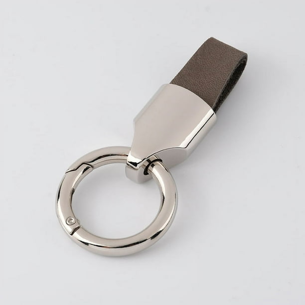LLavero de coche de piel de vaca esmerilada, sencillo, ligero, de lujo, para colgar en la cintura, llavero de cuero para mujer, pequeño colgante antipérdida