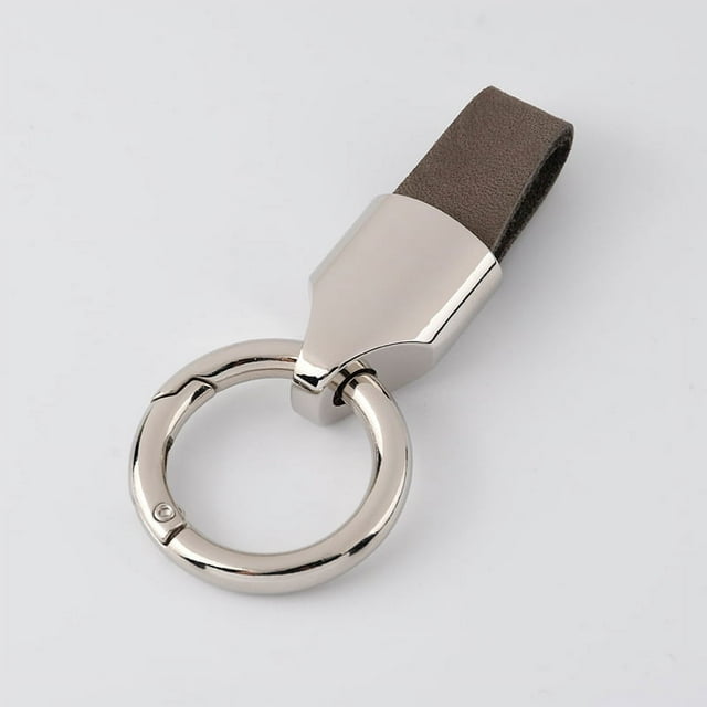 LLavero de coche de piel de vaca esmerilada, sencillo, ligero, de lujo, para colgar en la cintura, llavero de cuero para mujer, pequeño colgante antipérdida
