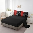 thumbnail image 3 of King And Queen Couple Queen Comforter Set 7 Piece For Men Women,Red Black White Crown Bedding Set Mr Mrs His Her Bed In A Bag Romantic Valentine'S Day Gifts Sheet Set With Comforter, 3 of 5