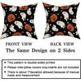 thumbnail image 4 of Black Halloween Pillow Covers 18X18 Inch Cute White Ghost Orange Pumpkins Couch Pillow Cases Set of 2 Holiday Linen Cushion Case Farmhouse Home Decor for Bed Sofa Couch Living Roo, 4 of 6