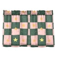 thumbnail image 7 of Yayeee Kitchen Curtains Tier Pair Light Filtering 27"x36" Rod Pocket Short Cafe Window Panel, Pink Abstract, 7 of 7