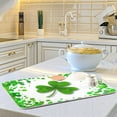 thumbnail image 5 of GZHJMY St. Patrick's Dish Drying Mat Green Vivid Clover Microfiber Absorbent Drying Pad Heat Resistant Kitchen Island Protector Seasonal Spring Irish Gift 16" × 18", 5 of 6