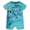 thumbnail image 2 of Gerber Baby Boys' 2-Pack Rompers, Blue Rhino, 0-3 Months, 2 of 2