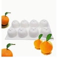 thumbnail image 2 of Molde de silicona naranja 3D antiadherente for postres, perfecto for tartas de mousse, golosinas de chocolate, pudín, gelatina y helado, 2 of 4