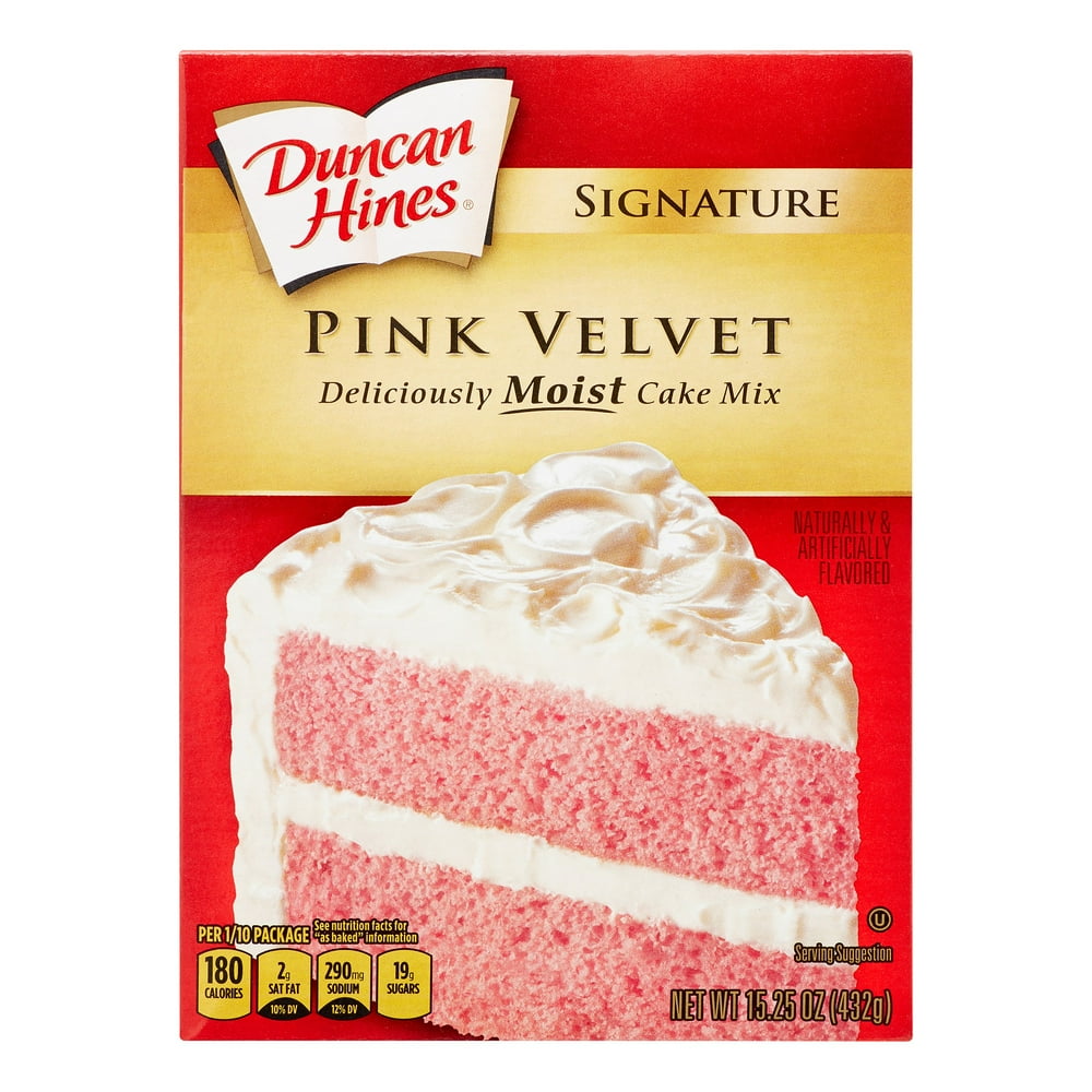 Duncan Hines Signature Layer Cake Mix Pink Velvet 15.25 Oz Walmart