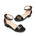 thumbnail image 4 of Sandalias para Niñas DREAM PAIRS SDSD2320K Negras con Tacón de 3 cm, 4 of 6