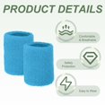 thumbnail image 3 of Uxcell Wrist Sweatbands Sports Absorbent Wristband for Men and Women, 6 Pack & 4 Inch & Black, 3 of 7