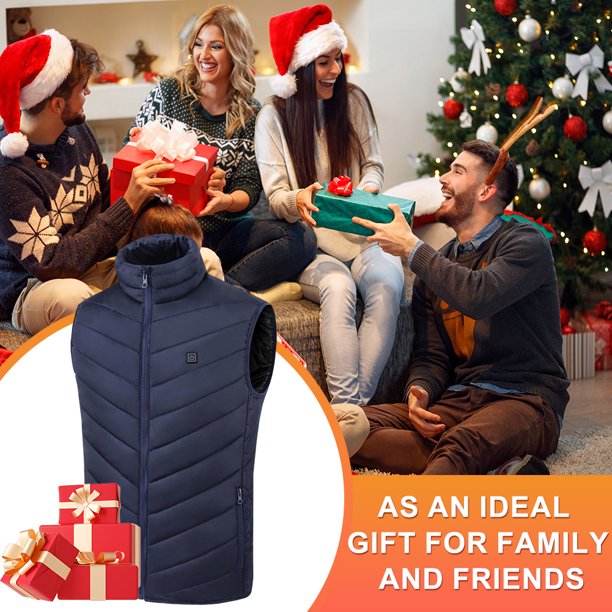 Chaleco Chaleco calefactor eléctrico unisex 2 áreas 3 niveles de calefacción para senderismo al aire libre ciclismo Kuymtek 2 zonas azules T L para Unisex