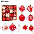 thumbnail image 2 of 1Box Mixed Christmas Ball Ornament Red White Gold Xmas Tree Hanging Bauble Pendants Christmas Decorations For Home Navidad Noel, 2 of 4