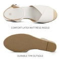 thumbnail image 7 of Pennysue Women's Espadrilles Wedge Sandals Off-white Platform Ankle Strap Sandal Size 9M, 7 of 7