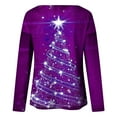 thumbnail image 5 of Tops de Otoño Para Mujer Tops Con Estampado Navideño Blusa de Jersey de Árbol Con Cuello Redondo de Manga Larga A La Moda Odeerbi  ODB179043, 5 of 5