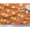 thumbnail image 3 of Soimoi Orange Cotton Jersey Fabric Pine & Lemon Slices Fruits Fabric Prints By Yard 58 Inch Wide, 3 of 3