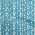 thumbnail image 1 of oneOone Cotton Poplin Turquoise Blue Fabric Animal Skin Sewing Material Print Fabric By The Yard 56 Inch Wide-Q6, 1 of 5