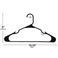 thumbnail image 2 of Mainstays Plastic Notched Adult Hangers for Any Clothing Type, Rich Black 50 Count, 2 of 4