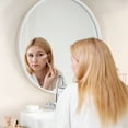 thumbnail image 3 of WallBeyond 24" x 24" White Round Bathroom Decorative Wall Mirror, 3 of 7