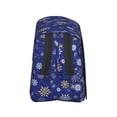 thumbnail image 3 of Disketp Golden Snowflakes Royal Blue Estuche de Lápices de Doble Capa con Tapa Abatible y Cremallera, Organizador Escolar para Adolescentes y Adultos, 3 of 7