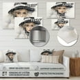 thumbnail image 4 of Designart "Stylish Woman With Hat Timeless Beauty II" Fashion Metal Art Living Room, 4 of 5