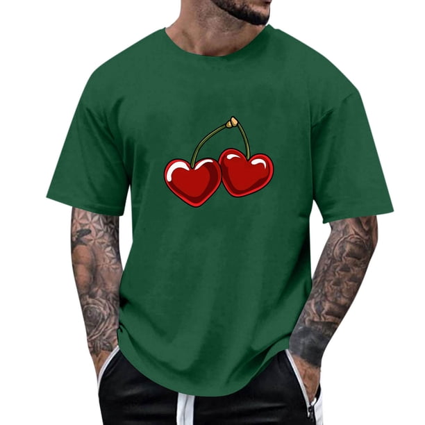 Tops para hombre, blusas y camisas de manga corta con cuello redondo para hombre, camisetas casuales con estampado de moda para hombre, blusa de manga corta, blusa de poliéster para hombre.