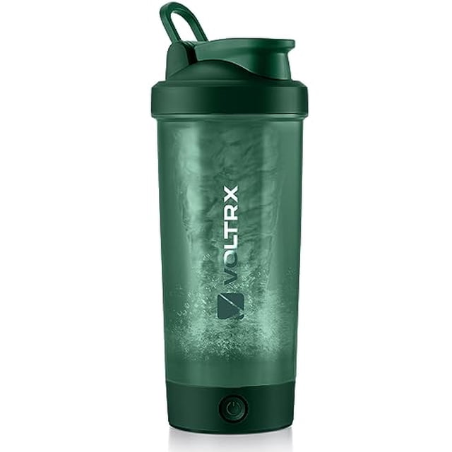 VOLTRX Botella mezcladora de proteínas, mezclador de batidos de proteínas eléctrico recargable Merger USB C, vasos mezcladores para batidos de proteínas y batidos de reemplazo de comidas, sin BPA, 24