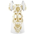 thumbnail image 7 of Gold sugar skull Dress Prom gown women clothes Beachwear, 7 of 7