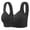 01 Black, variant on Krdevn Women's Plus Size Front-Closure Wireless Bra Wide Strap Comfort Support Everyday Bra,40