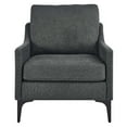 thumbnail image 4 of Modway Corland Upholstered Fabric and Metal Armchair in Charcoal, 4 of 7