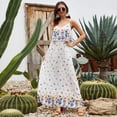 thumbnail image 3 of Summer Dresses for Women Maxi Dress White Sling Floral Midi Dress Boho Dress, 3 of 6