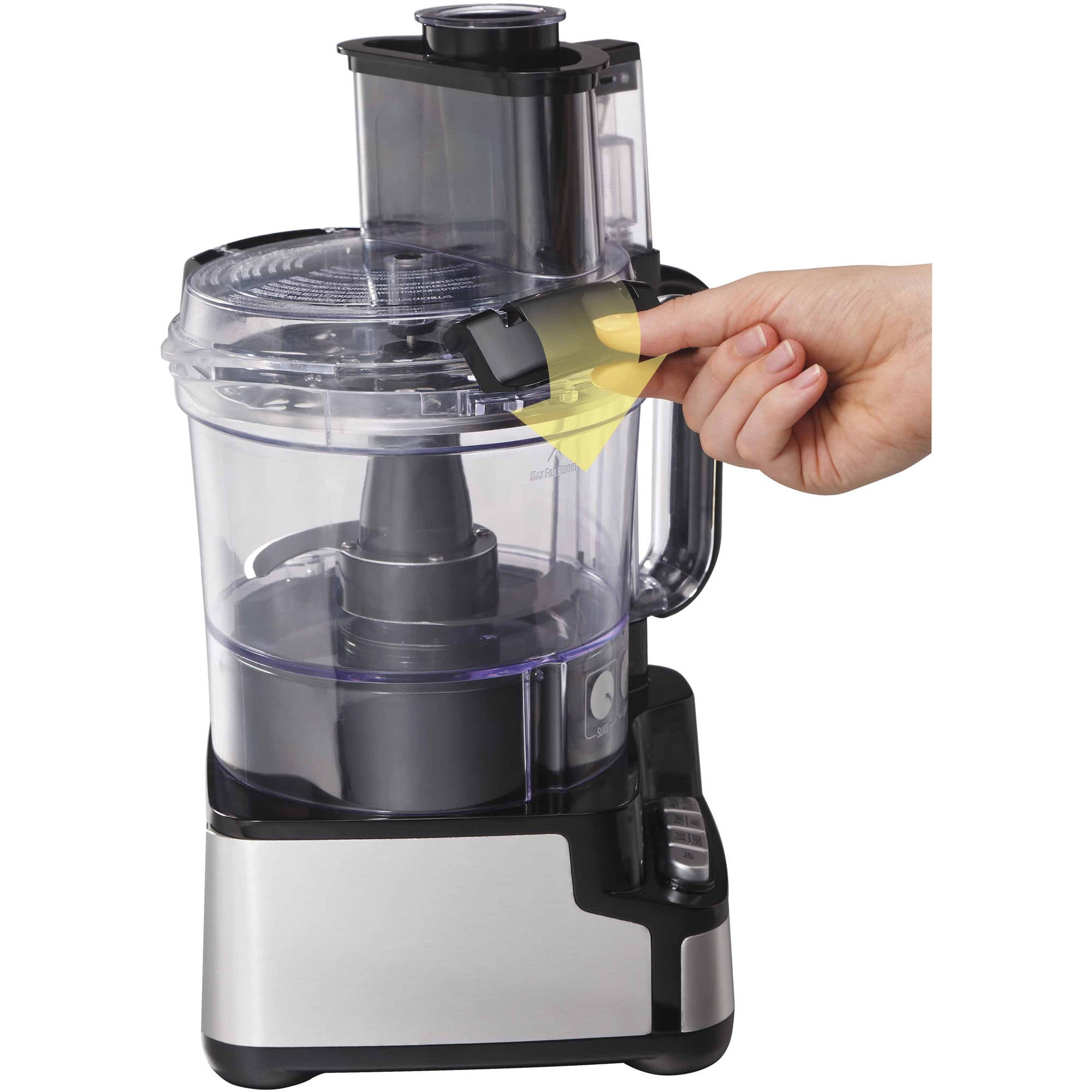 Hamilton Beach Food Processor Stack Snap 12 Cup Wide Big Mouth Chopper