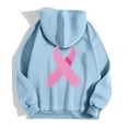 thumbnail image 5 of Arlun Oversized Zip up Sweatshirts for Women Pink Ribbon Cancer Awareness Loose Comfortable Hoodies Long Sleeve Drawstring Full Zip Jackets with Pockets Blue XL, 5 of 6