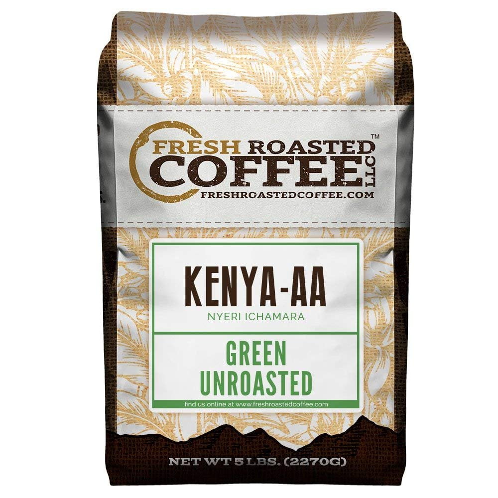 Fresh Roasted Coffee, Green Kenya AA Coffee Beans, 5 lb Bag