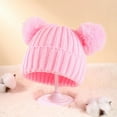 thumbnail image 5 of Mifelio Baby Hats Baby Winter Hat Toddler Infant with Double Knitted Winter Hats for Baby Girl Boy Beanie 636 Months Newborn Hats Pink, 5 of 5