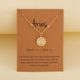 thumbnail image 3 of Goldtone Star Sign Zodiac Circular Pendant Necklace, 3 of 11