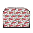 thumbnail image 2 of Balery Watercolor Red Truck And Fir Tree Pattern Oven Cover Kitchen Bread Machine Protector, 4 Slice Toaster Cover for Home, Anti Dust Fingerprint Coaster Cover, 2 of 7