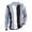 A-Grey631, variant on Mens Polo Shirt Bold Vertical Stripe Pattern Zip Neck Pullovers With Ribbed Hem Cuffs Retro Style Shirts
