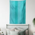 thumbnail image 3 of Abstract Tapestry, Abstract Stripes Pattern Digital Image in Different Style Print, Wall Hanging for Bedroom Living Room Dorm Decor, 40W X 60L Inches, Pale Blue and Kelly Green, by Ambesonne, 3 of 5