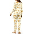 thumbnail image 3 of FOR U DESIGNS Bone Corgi Womens Pajamas with Drawstring Pants Set of 2 Size 2XL Nightwear Long Sleeve Crew Neck Tops and Pants with Pockets for Women Jogger Sleepwear, 3 of 6