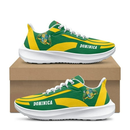 Casual Sport Sneakers Dominica Flag Unisex Cushion Shoes Lightweight Soft Outdoor Walking Footwear Chaussure