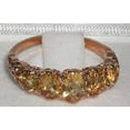 thumbnail image 2 of LBG British Made Classic 18k Rose Gold Natural Citrine Womens Band Ring - 33 size options - Size 5.25, 2 of 6
