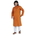 thumbnail image 1 of Atasi Designer Solid Kurta For Menâ€™s Mandarin Collar Cotton Ethnic Long Wear, 1 of 7