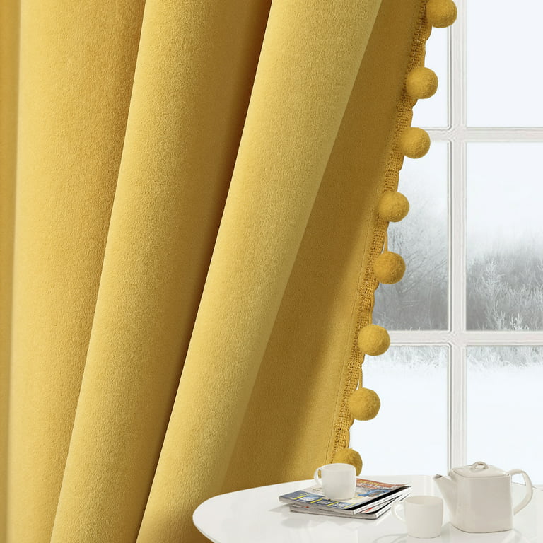 CAROMIO Nursery Velvet Curtains 108 inches Extra Long Room