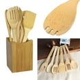 thumbnail image 4 of 50% off!Design 7-Piece Bamboo Cooking Utensil Set Kitchen Tools For Nonstick Pan, 4 of 7
