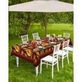 thumbnail image 3 of Fall Tablecloth with Umbrella Hole and Zipper Autumn Leaf Rectangle Outdoor Tablecloths 60x102 Outside Table Cloths Harvest Pumpkin Patio Table Cover for Fall Thanksgiving Outdoor Picnic Garden Decor, 3 of 6