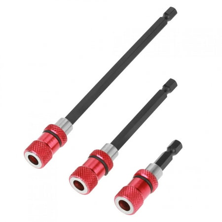 

3Pcs1/4 Hex Shank Quick Release Magnetic Drill Bit Holder Screwdriver Extension 60/100/150mm