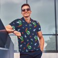 thumbnail image 4 of Fotbe Dinosaur Astronaut Camiseta Polo de Golf para Hombre con Estampado – Camisa Deportiva Transpirable con Cuello Abotonado-3X-Large, 4 of 6