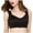 Black, variant on Sports Bras for Women Pack Sports Bras for Women Women Wireless Anti-sagging Front Zip Breathable Satin Lace Hem Plus Size Bra