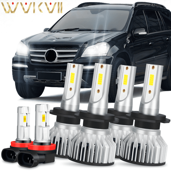 For Benz GL350 GLK350 2010 2011 2012 Combo 6pcs LED Headlight Fog Light Bulbs Kit
