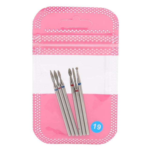 6pcs Cuticule Détachant Bit Cuticule Manucure Foret à Ongles Portable pour Nail Art Pédicure