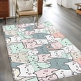 thumbnail image 2 of Area Rug 3'x5', Cartoon Cat Non-slip Runner Rug Carpet for Bedside, Funny Cute Colorful Animal Pet Washable Outdoor Indoor Area Rugs Mat for Entryway/Living Room/Bedroom/Kitchen/Office, 2 of 9